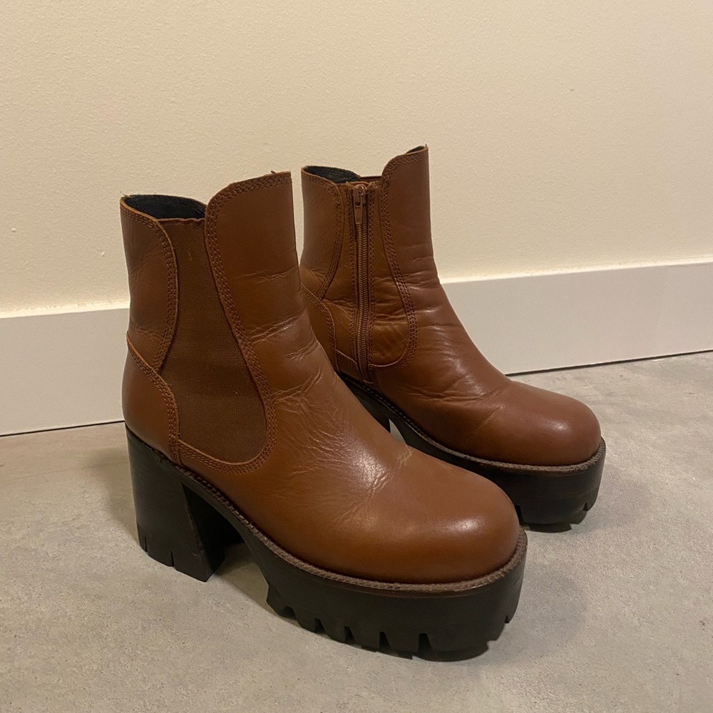 Brown Leather Ankle Boots